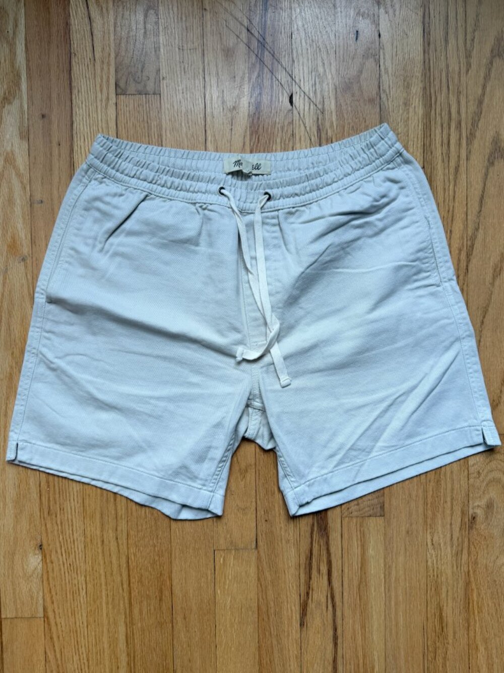 Madewell White Drawstring Shorts
